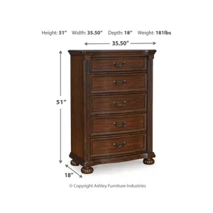 Lavinton King Poster Bed, Dresser, Mirror, Chest and Nightstand