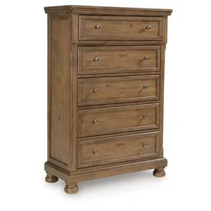 Feddinger King Panel Bed, Dresser, Mirror, Chest and 2 Nightstands