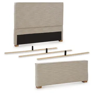 Dakmore Queen Upholstered Headboard/Footboard/Slats