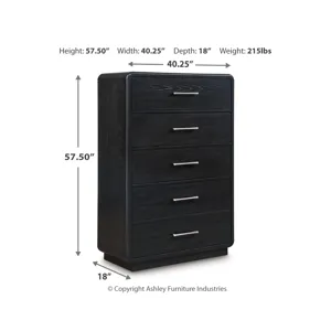 Rowanbeck King Panel Bed, Dresser, Mirror, Chest and Nightstand
