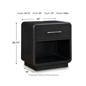 Rowanbeck King Panel Bed, Dresser, Mirror, Chest and Nightstand