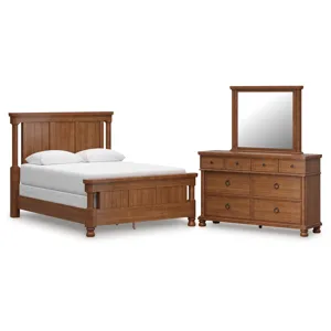 Rowlenstown Queen Poster Bed, Dresser and Mirror