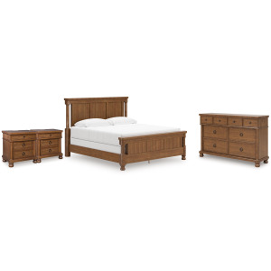 Chadworth King Poster Bed, Dresser and 2 Nightstands