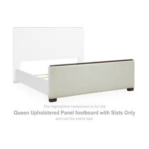 Radkin Queen Upholstered Panel footboard with Slats