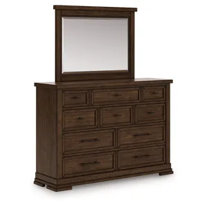 Taffenbrook Queen Panel Storage Bed, Dresser and Mirror