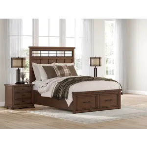 Taffenbrook Queen Panel Storage Bed, Dresser and Mirror