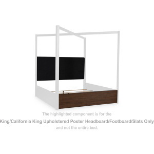 Dilenno King/California King Upholstered Poster Headboard/Footboard/Slats