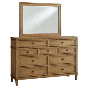 Sharlance Queen Upholstered Panel Bed, Dresser and Mirror