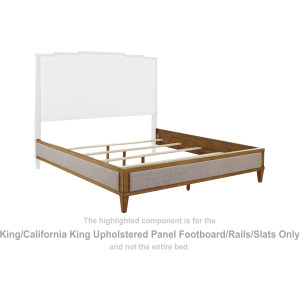 Sharlance King/California King Upholstered Panel Footboard/Rails/Slats