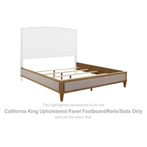 Sharlance California King Upholstered Panel Footboard/Rails/Slats