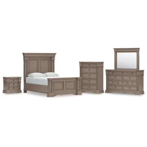 Blairhurst Queen Panel Bed, Dresser, Mirror, Chest and Nightstand
