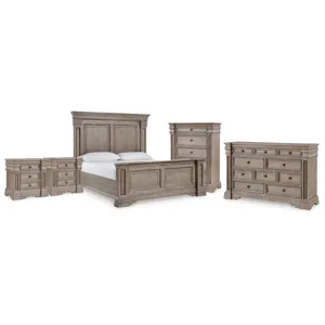 Blairhurst King Panel Bed, Dresser, Chest and 2  Nightstands
