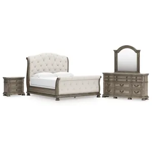 Ardenfield King Sleigh Bed, Dresser, Mirror and Nightstand