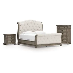 Ardenfield California King Sleigh Bed, Chest and Nightstand