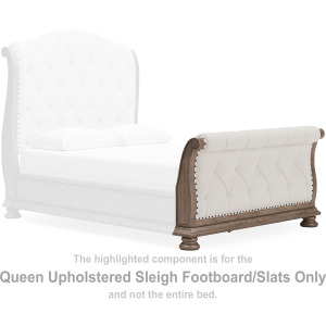Ardenfield Queen Upholstered Sleigh Footboard/Slats