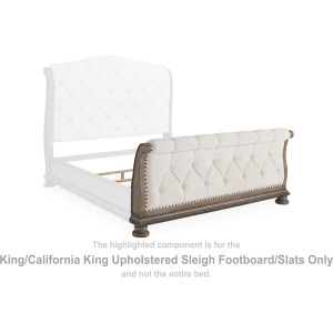 Ardenfield King/California King Upholstered Sleigh Footboard/Slats