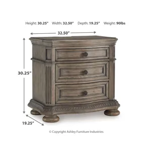 Ardenfield California King Sleigh Bed, Chest and Nightstand