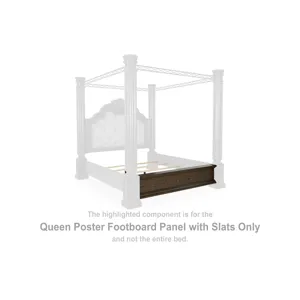 Maylee Queen Poster Footboard Panel with Slats