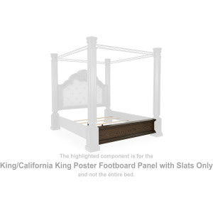 Maylee King/California King Poster Footboard Panel with Slats