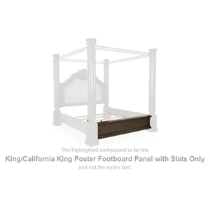Maylee King/California King Poster Footboard Panel with Slats