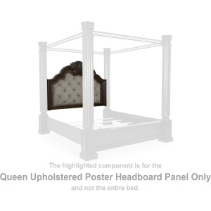 Maylee Queen Upholstered Poster Headboard Panel