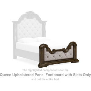 Maylee Queen Upholstered Panel Footboard with Slats