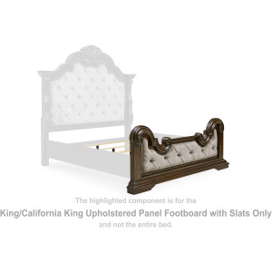 Maylee King/California King Upholstered Panel Footboard with Slats