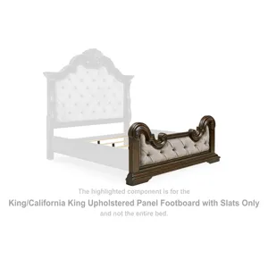 Maylee King/California King Upholstered Panel Footboard with Slats