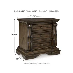Maylee Queen Upholstered Panel Bed, Dresser, Mirror and Nightstand