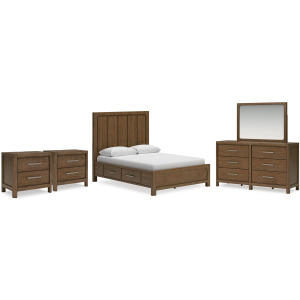 Cabalynn Queen Panel Storage Bed, Dresser, Mirror and 2 Nightstands