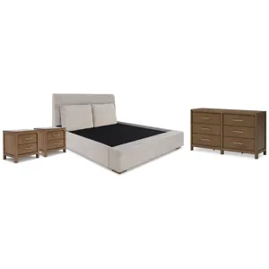 Cabalynn King Upholstered Bed, Dresser and 2 Nightstands