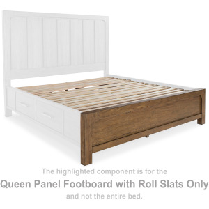 Cabalynn Queen Panel Footboard with Roll Slats