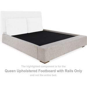 Cabalynn Queen Upholstered Footboard with Rails