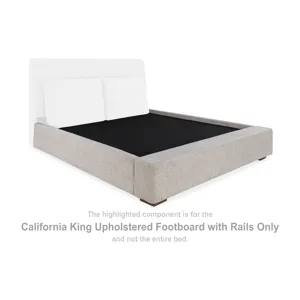 Cabalynn California King Upholstered Footboard with Rails