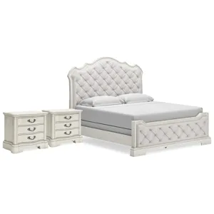 Arlendyne King Panel Bed and 2 Nightstands