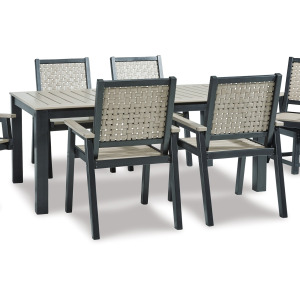 Mount Valley Outdoor Dining Table and 4 Arm Chairs