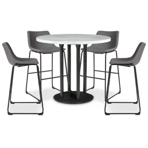 Centiar Counter Height Dining Table and 4 Barstools