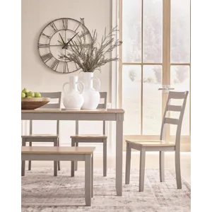 Harperfeld Dining Table and 4 Chairs and Bench (Set of 6)