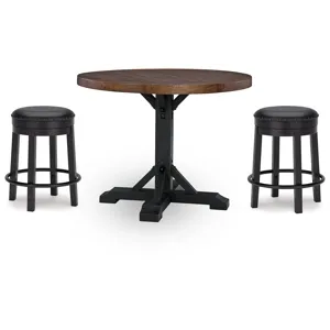 Valebeck Counter Height Dining Table and 2 Barstools