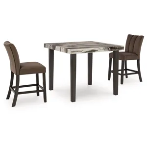 Jeshina Counter Height Dining Table and 2 Barstools