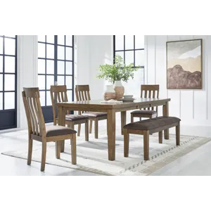 Broxtyn Extension Dining Table, 4 Chairs and Bench