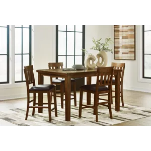 Ralene Counter Height Dining Table and 4 Barstools