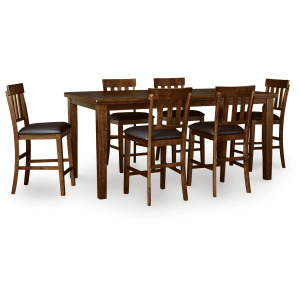 Ralene Counter Hight Dining Table and 6 Barstools