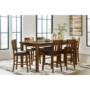Ralene Counter Hight Dining Table and 6 Barstools