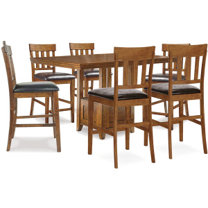 Ralene Counter Height Dining Table and 6 Barstools