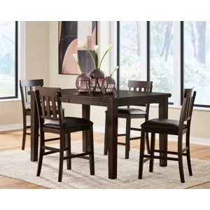 Haddigan Counter Height Dining Table and 4 Barstools