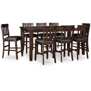 Haddigan Counter Height Extension Table and 8 Barstools