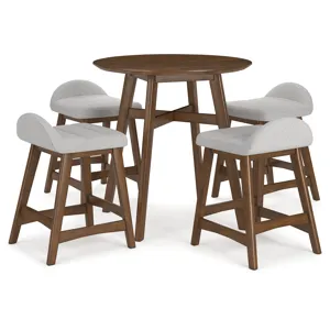 Lyncott Counter Height Dining Table and 4 Barstools