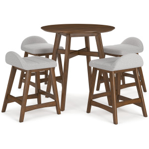Lyncott Counter Height Dining Table and 4 Barstools