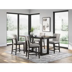 Neymorton Counter Height Dining Table and 4 Barstools
